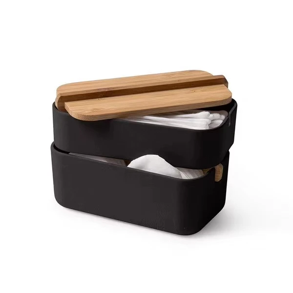 

Factory price buy Bamboo Fiber Bamboo Desk Organizer Makeup Organizer Drawer Large Size Multipurpose Office Storage Box