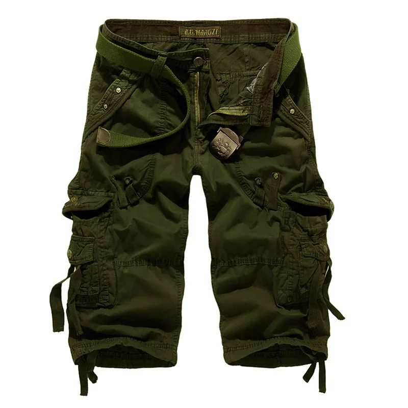 

New Style Summer Men's Loose Plus Size Cargo Shorts Multi-pocket Middle Pants Cropped Trousers Shorts