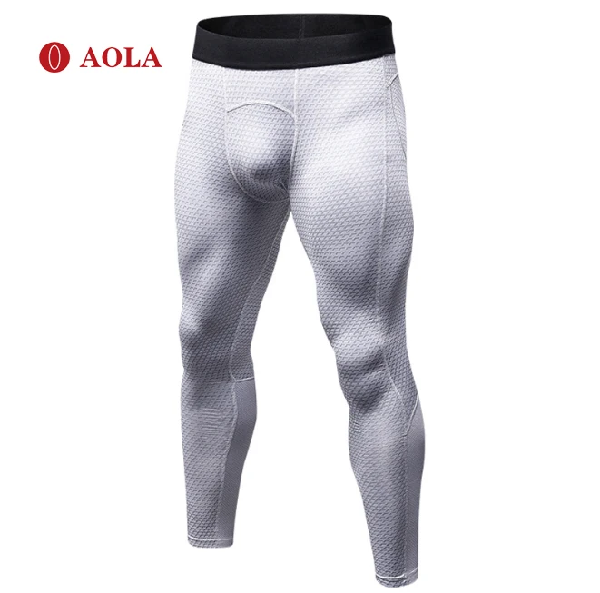 

AOLA For Compression Legging Sports Workout Yoga Athletic Dark Blue Mens Gym Fitness Pants, Picture showed