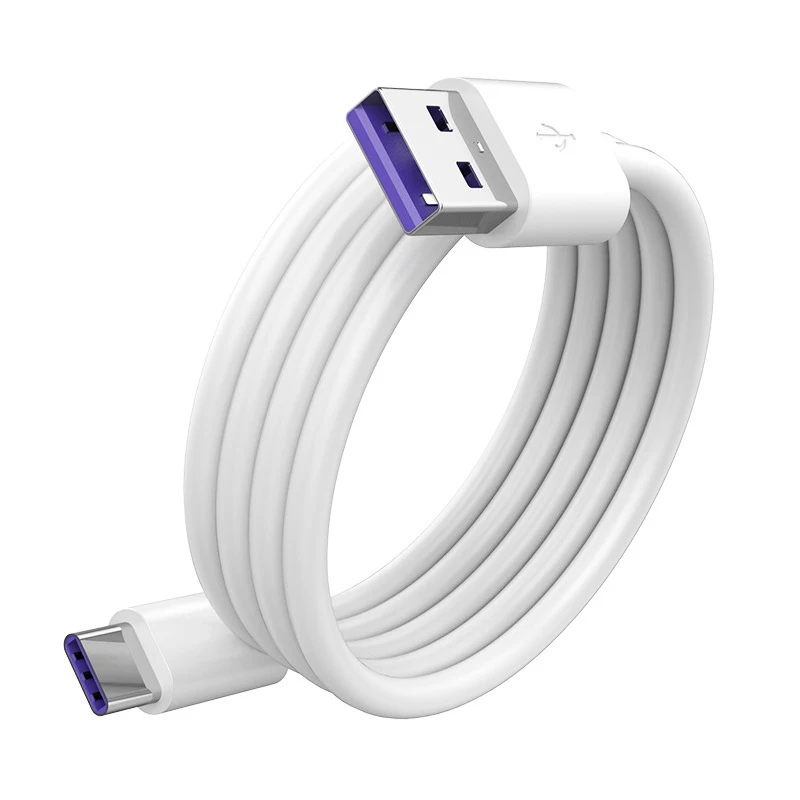 

Factory Price Type-C Cable For Huawei 5A Fast Charging Wire White Cable For Samsung