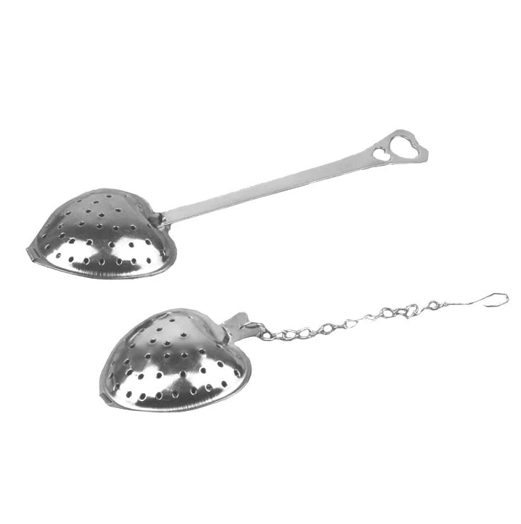 

Good Quality Heart Shape Stainless Steel Tea Strainer Infuser Tea Spoon, Silver
