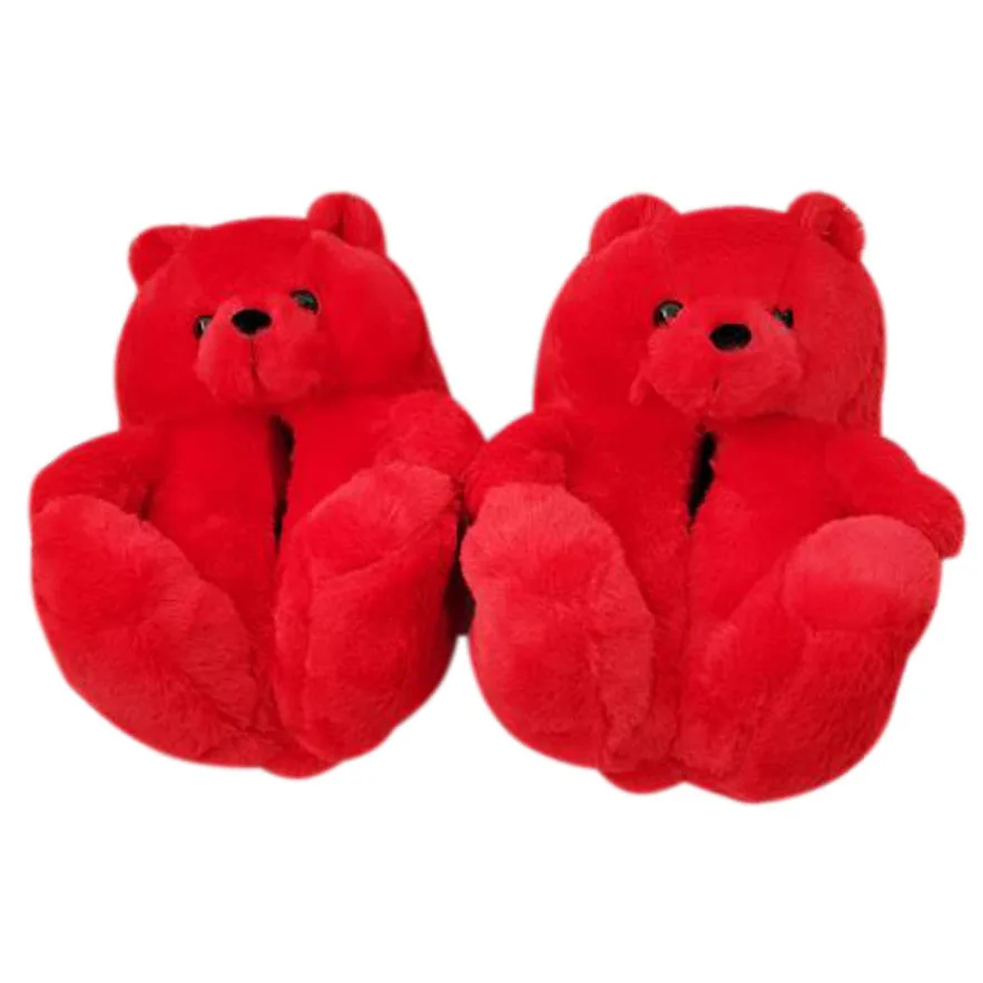 

Latest Hot Popular Winter Warm Cotton Home Plush All-inclusive Fuzzy House Wholesale Teddy Bear Slippers, Picture