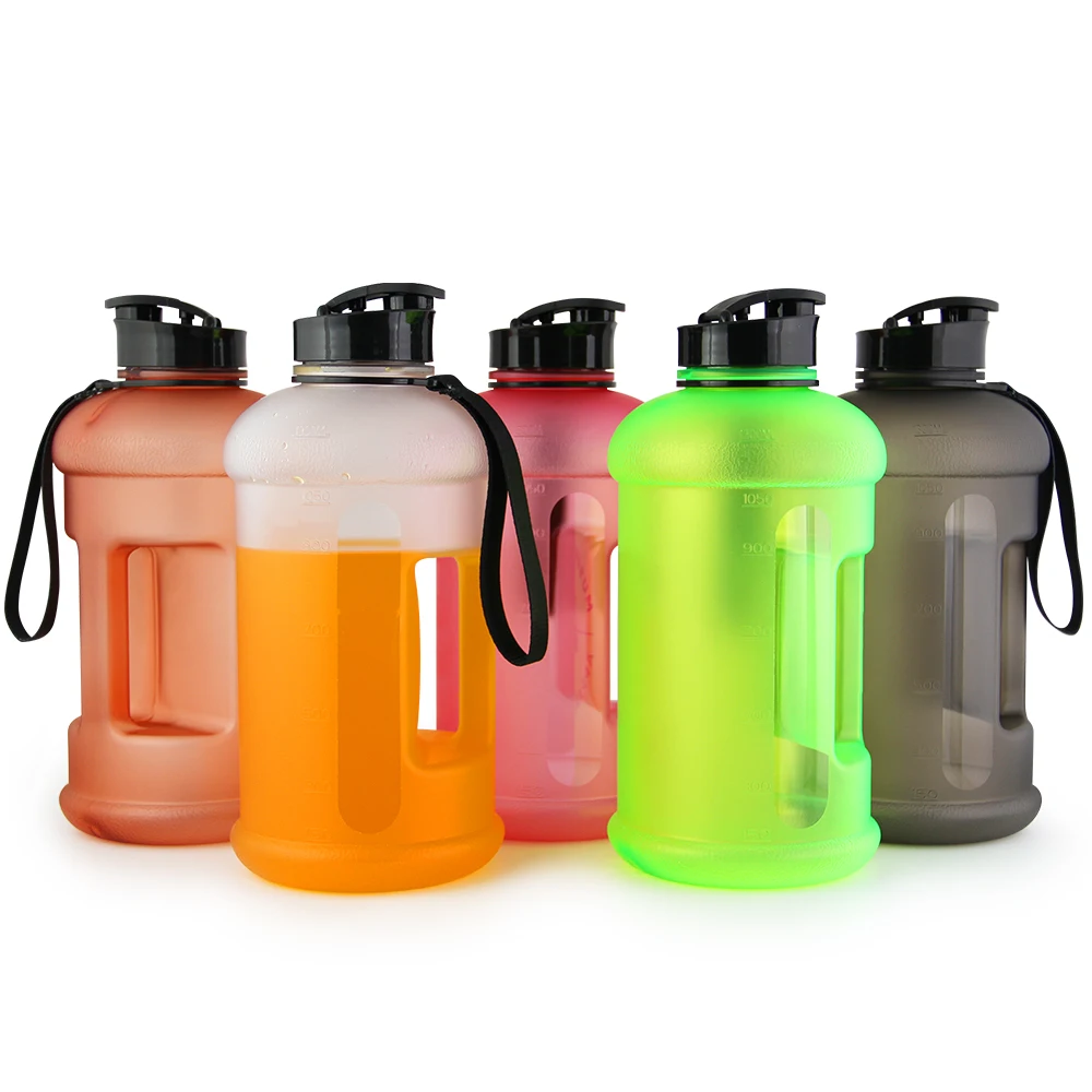 

Hot selling PETG half gallon plastic water drinking bottle body building BPA free, Can be customized as per the pantone number