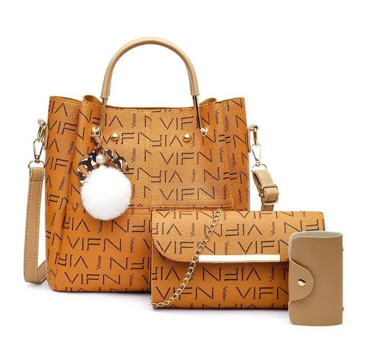 

Chinese Bag's Manufacturer Handmade pu similar bag 3pcs Ladies Bags Handbag Set