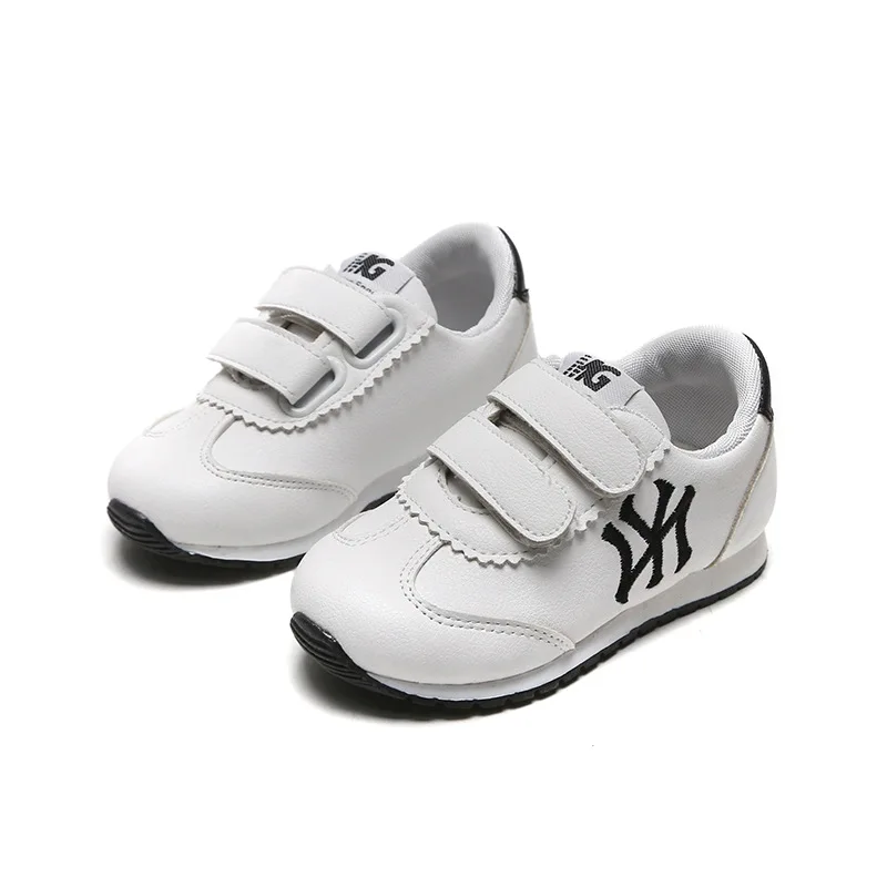 

New design white soft rubber boy shoes kids sneakers sports shoes, Black/white