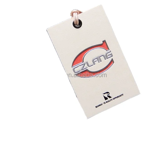Custom design different types wholesale recycled clothing hair hang tags for bag hat luggage