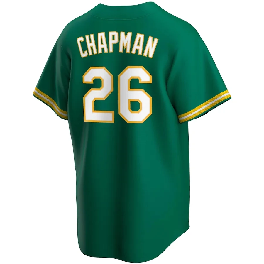 

Costomize Men's Oakland City Baseball Jersey #26 Matt Chapman #2 Khris Davis Athletic cheap Green Stitched Uniform High Quality