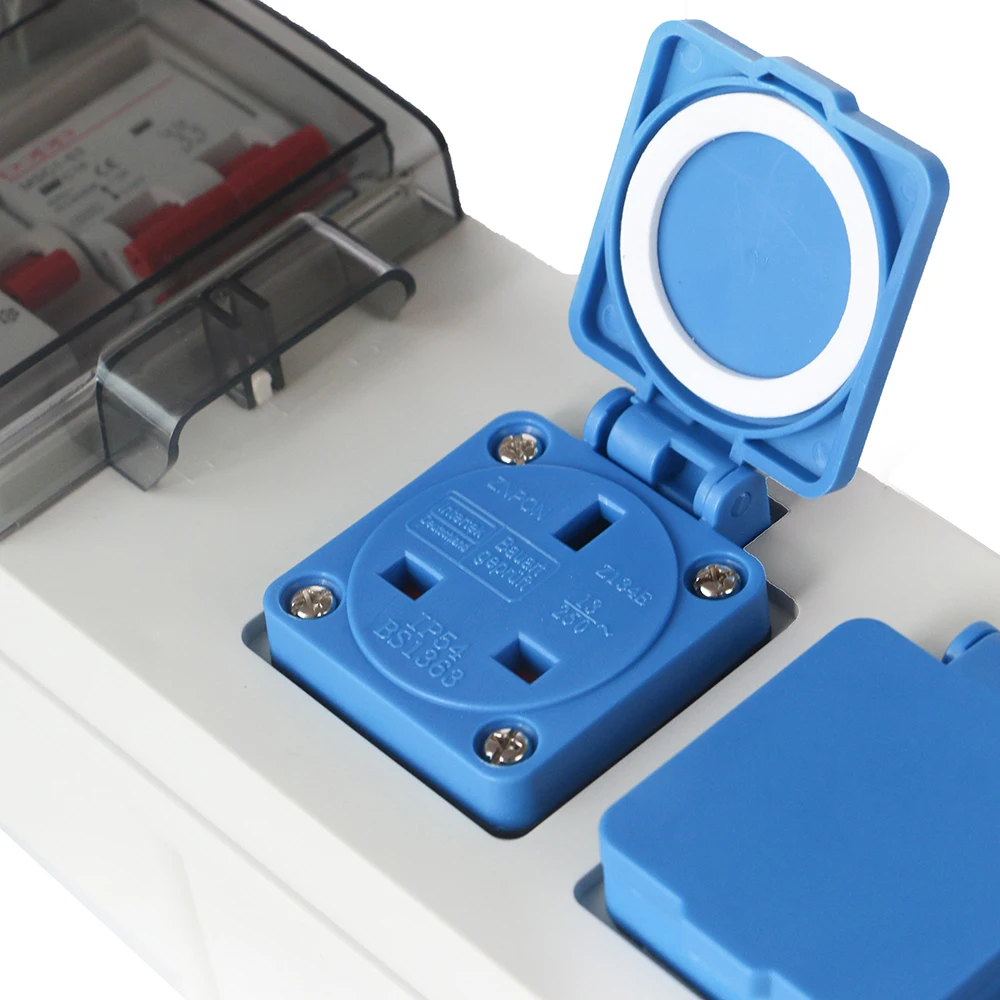 Caravan Camping Mobile Mains Power Unit Kit With Rcd&mcb 16a 230v 15m