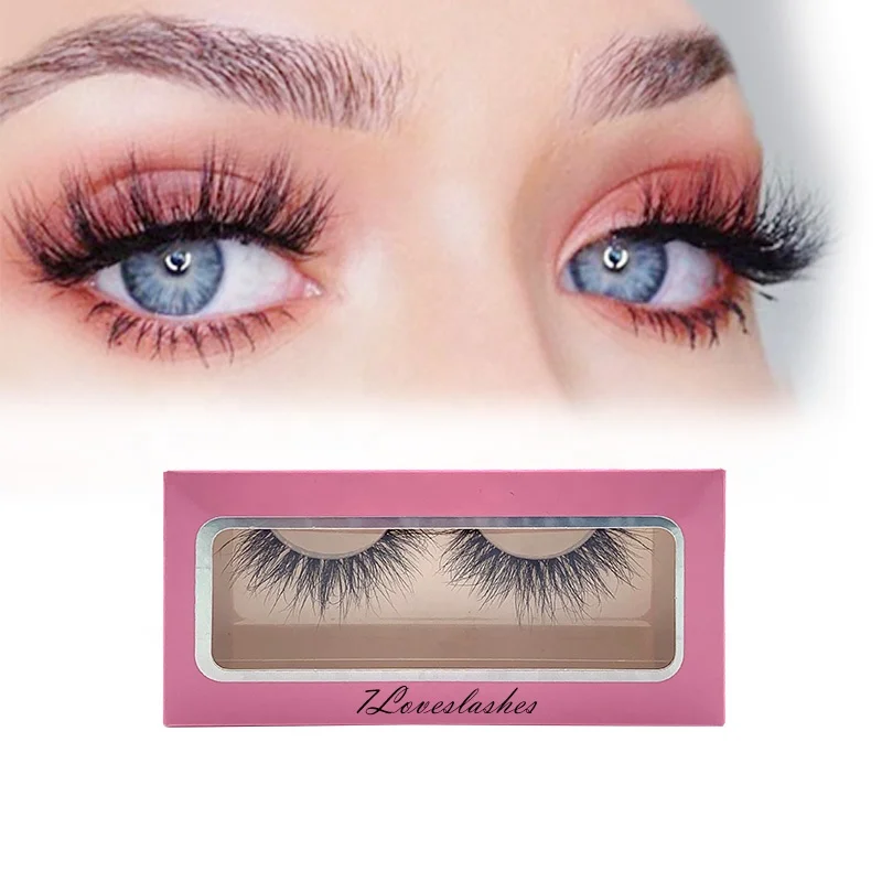 

3D synthetic natural false eyelashes with private label custom logo drawer brown lash packaging box, Natural black