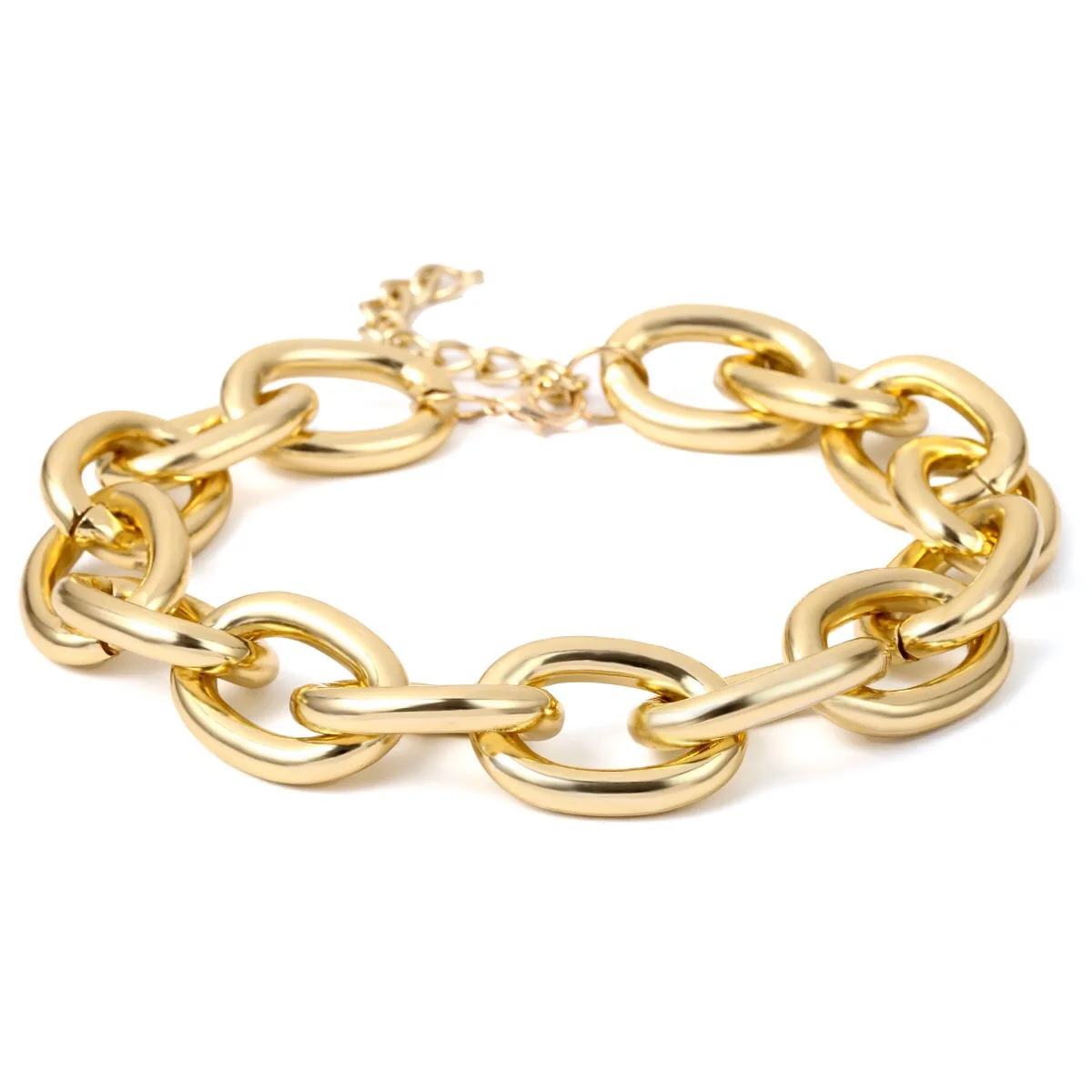 

High Quality Chain Punk Gold Sliver Metal Cuban Necklaces costume jewelry