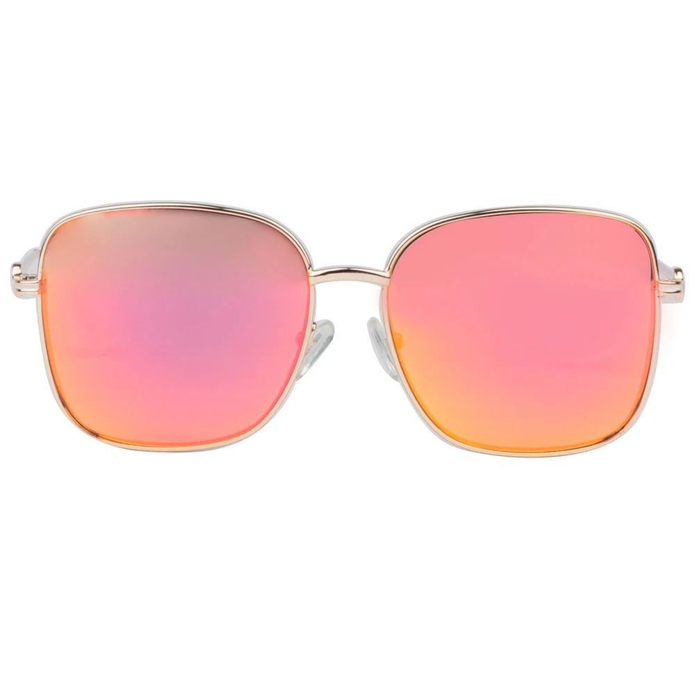 

Pink square polarized oversized metal cheap classic ladies sunglasses in bulk
