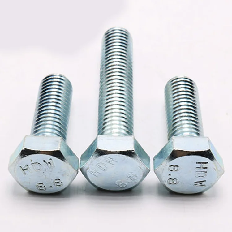 
Hexagon all Full Thread Bolts with Carbon Steel Grade 8.8 blue and white zinc plated galvanized m20 m10 