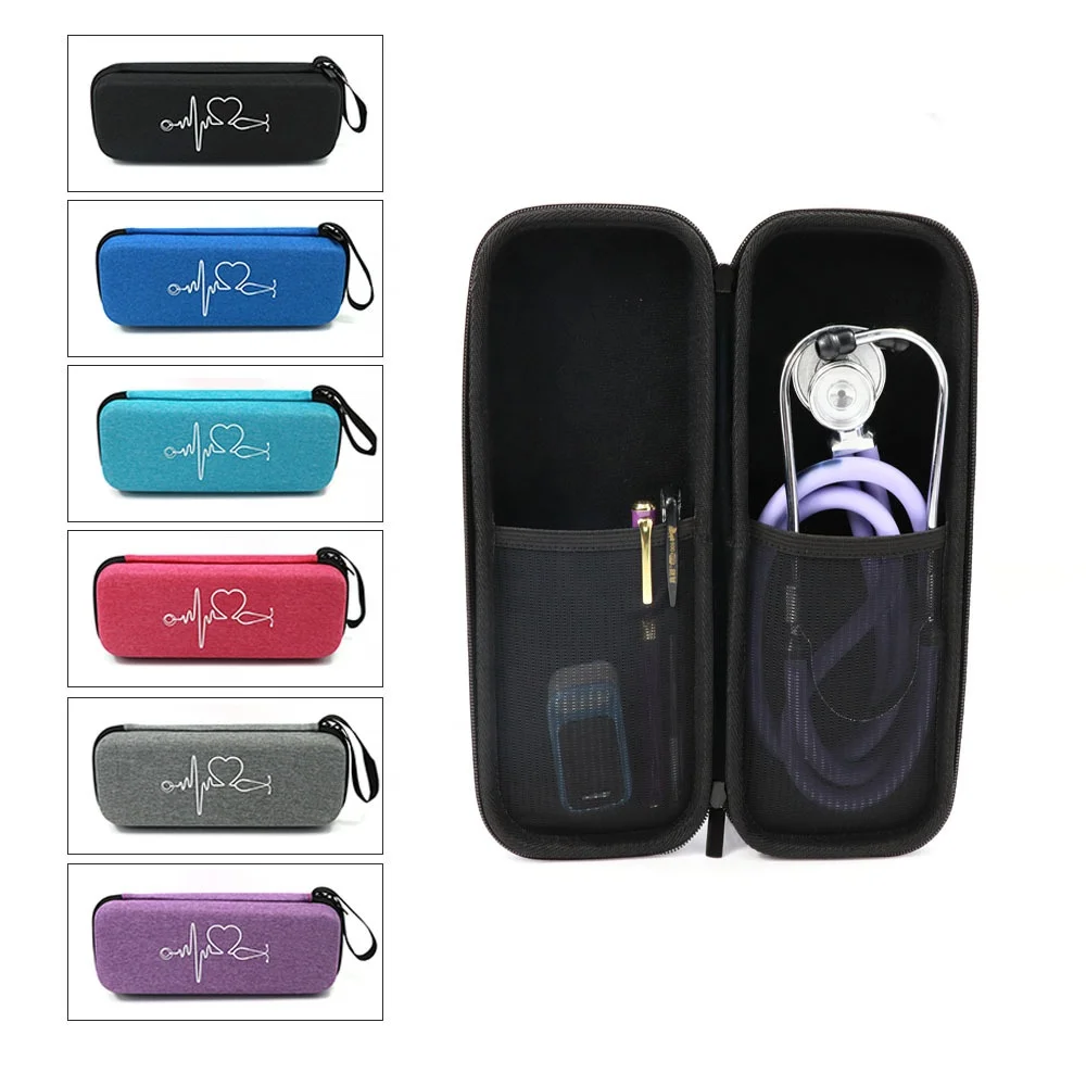 

New Custom Logo Semi Hard Stethoscope Carry Case EVA Storage Bag For Nurse Accessories, Various, as your choice