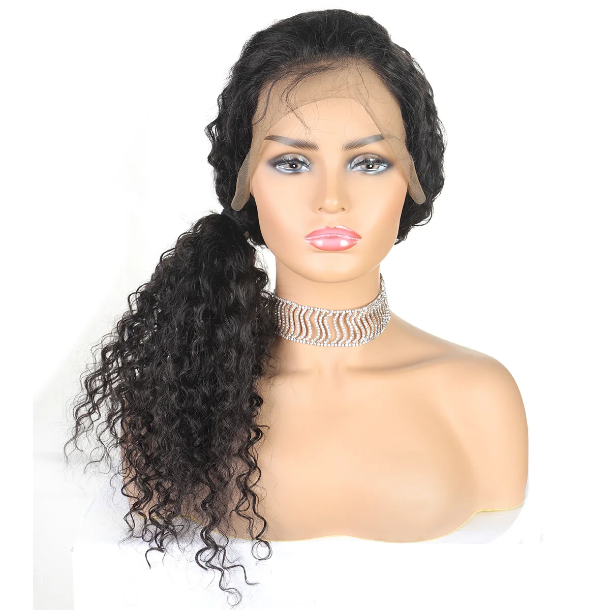 

Custom Top Honey Black Color Kinkycurly Human Hair Lace Front Full Glueless Hairs Natural Inch Full Hd Front Human Hair Wigs/, Can be dyed