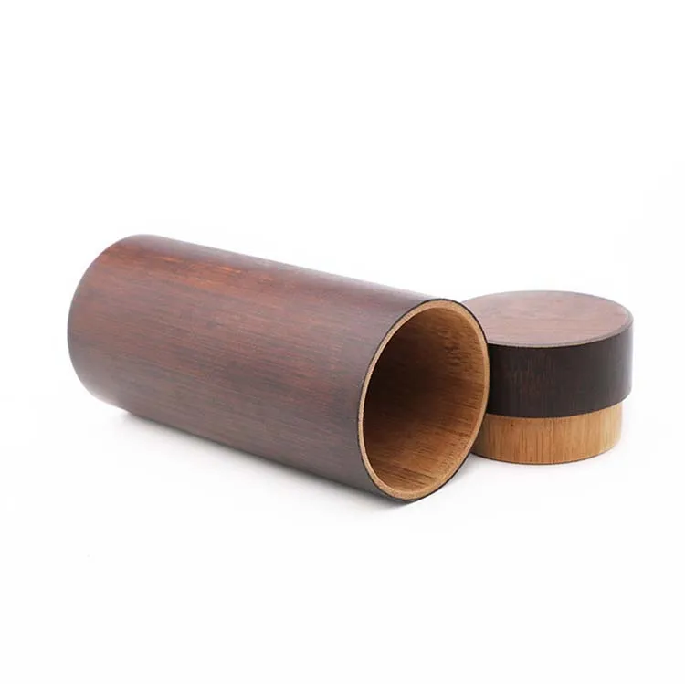 

Original Wood glasses case OEM Cylindrical Wooden Case, 2 colors