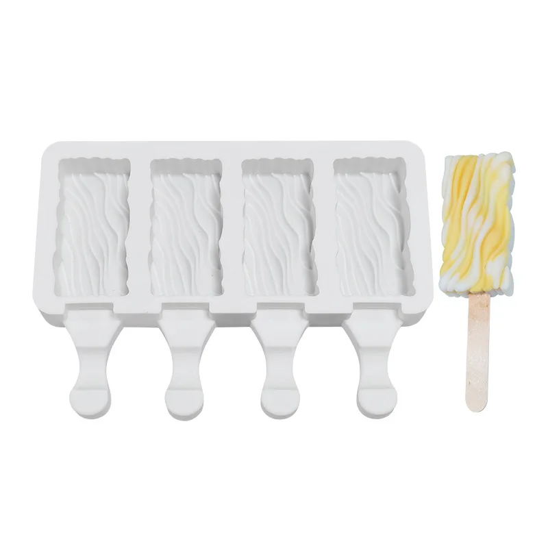 

Chocolate popsicle household ice maker mold 4 quicksand ice cream silicone mold, Customized color