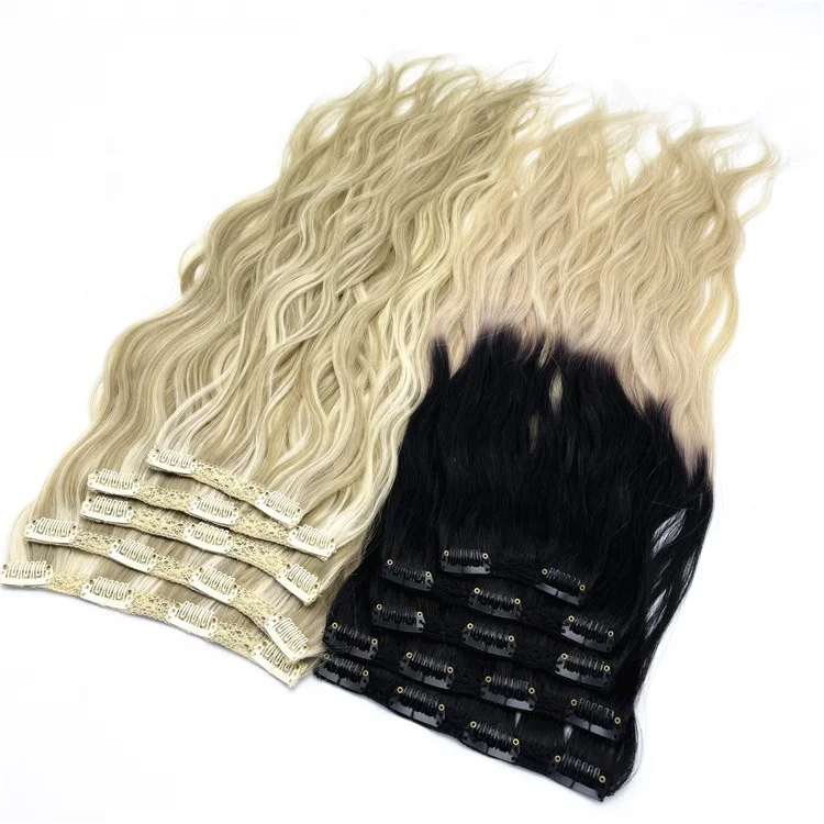 

Wavy Hair Clip In Hair Wefts Russian Virgin Drawn Hair Extensions One Piece Seamless Clip In Extensions Factory Direct Supply