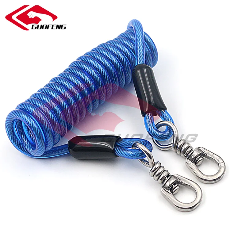 Highly Advanced Tool Lanyard Coiled Cable Tool Lanyard With 2 Screw 