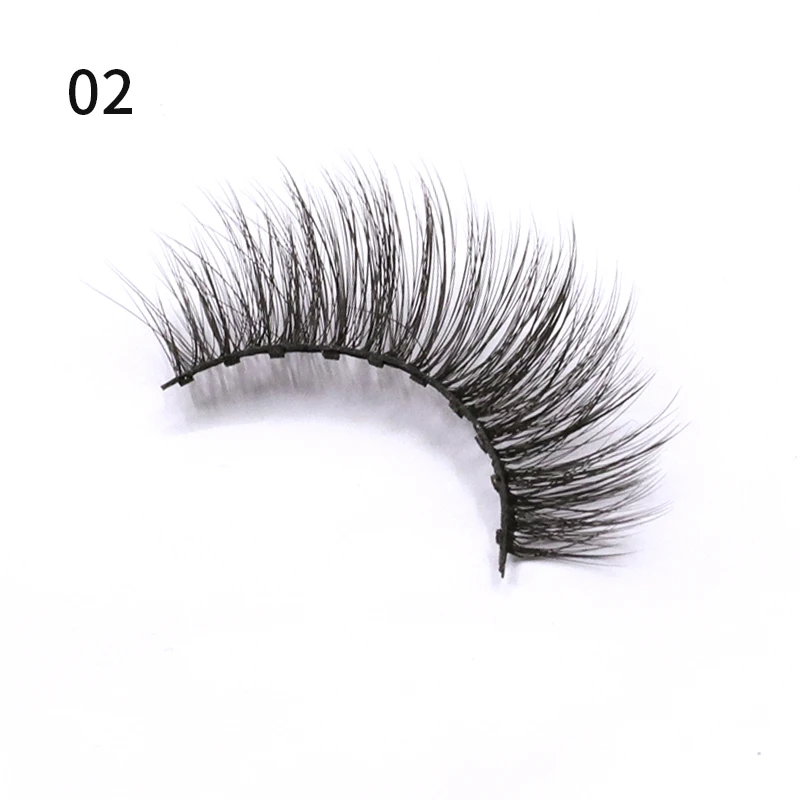 

Mink effect 2021 own brand 3d 5d silk lashes private label false eyelash magnetic eyelashes