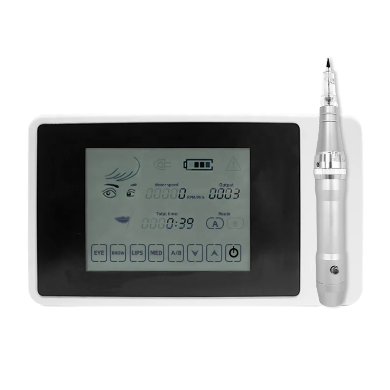 

Private Label The Best Digital Wireless Screen-touch Eyebrow Embroidery Microblading Tattoo Machine, White