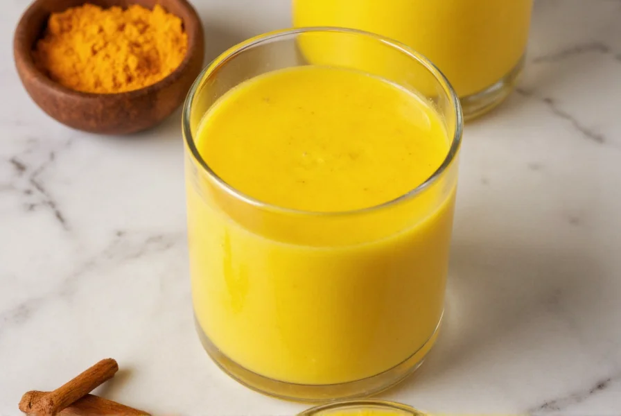Golden milk recipe with turmeric, black pepper, and coconut milk