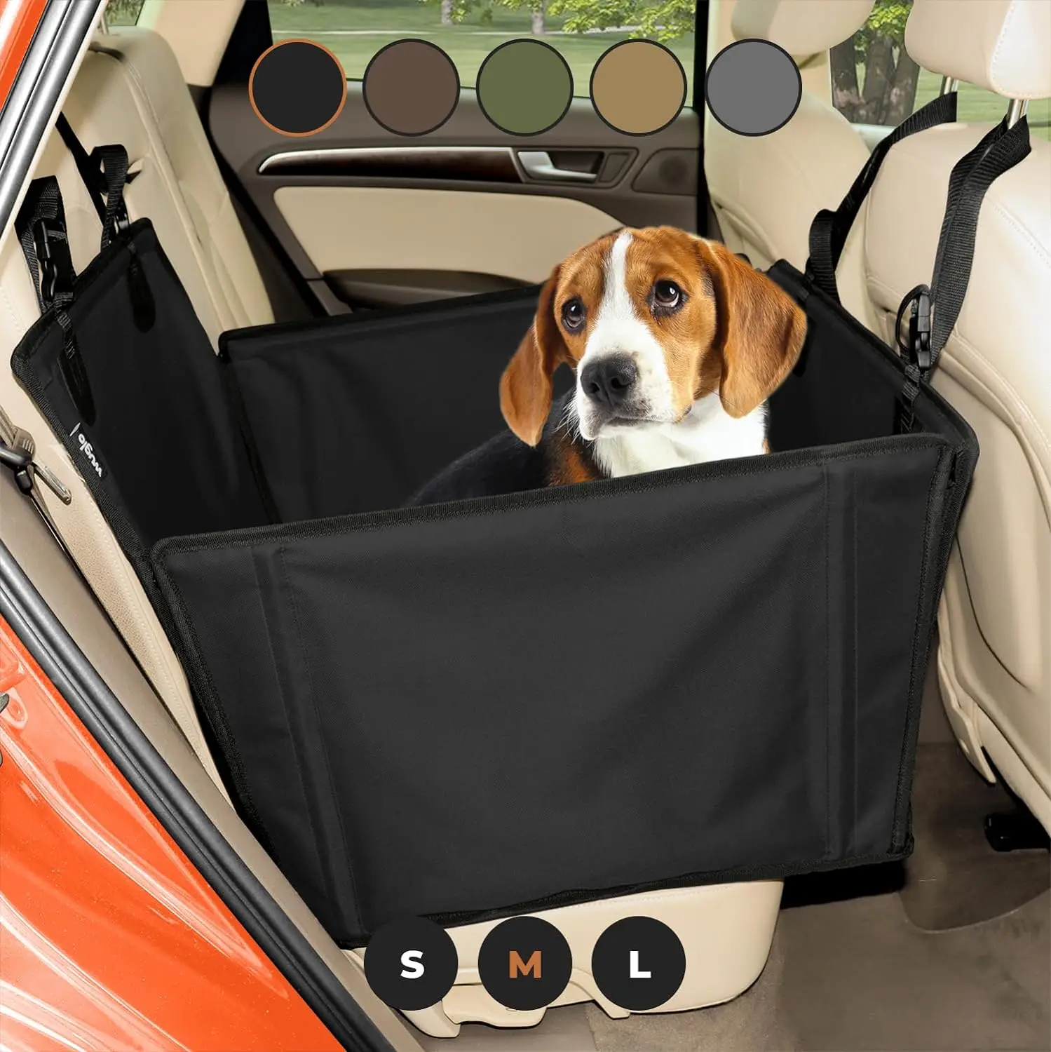 

Storage Pockets Mesh Visual Window Waterproof Nonslip Heavy Duty Hammock Scratch proof Pet Dog Car Seat Cover