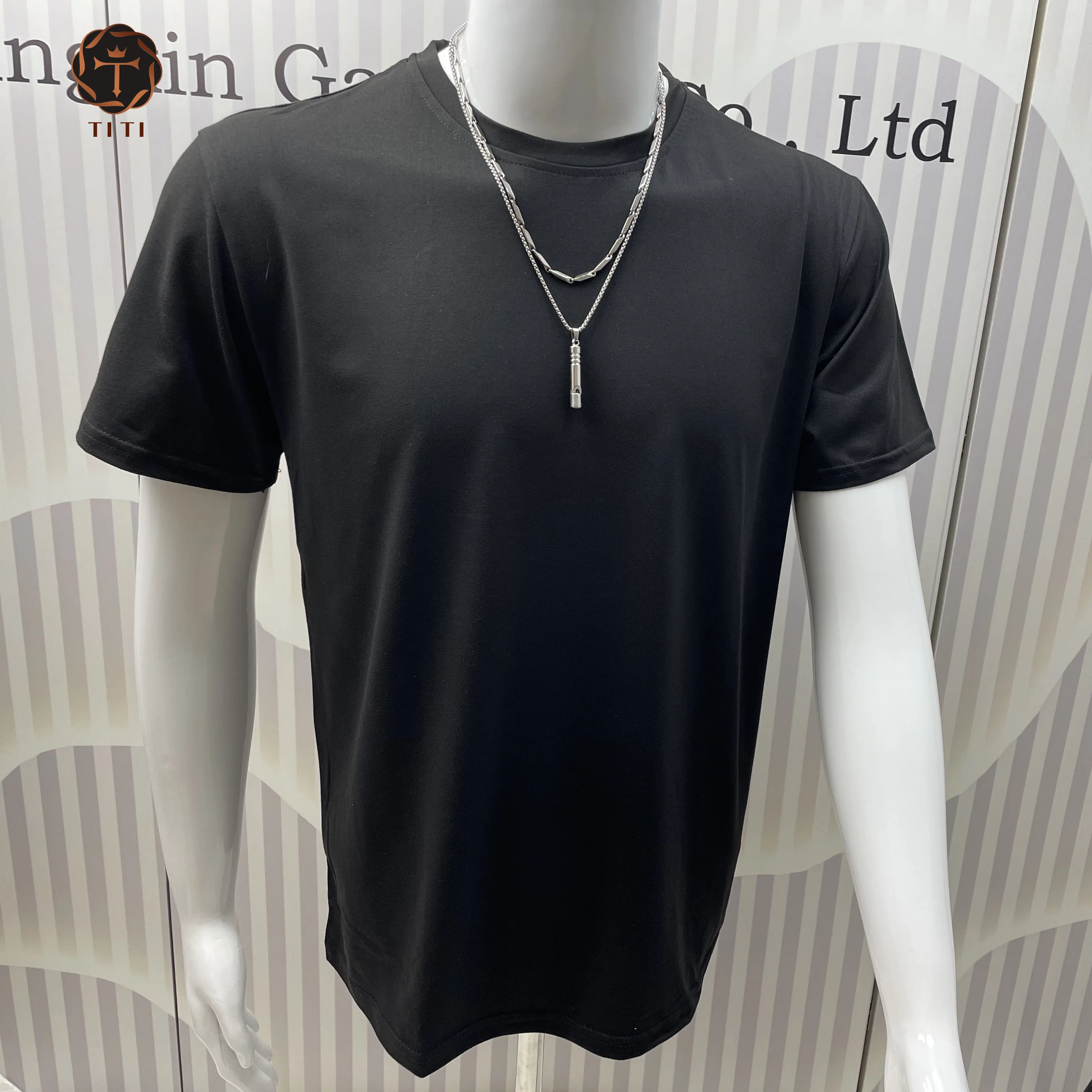 Wholesale Men's Gym Short Sleeve Compression T-Shirt High Quality Printing Polyester Cotton Spandex Elastane Knitted Stretch