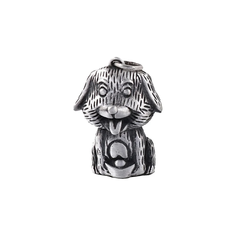 

Real 925 Sterling Silver Floating Charm Cute Animal Jewelry Naughty Dog Pendant For Women and Men