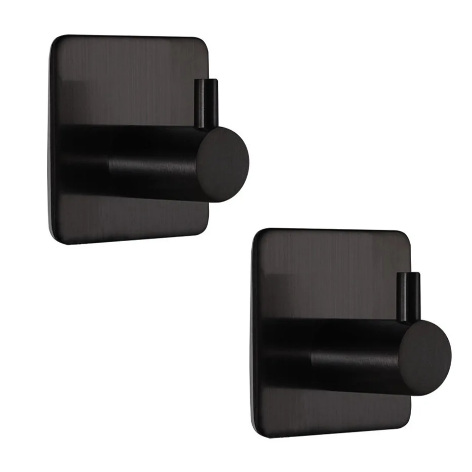 

Hot Selling Self Adhesive Home Kitchen Aluminum Wall Door Hook Key Holder Rack Towel Hanger Bathroom Rack Hooks
