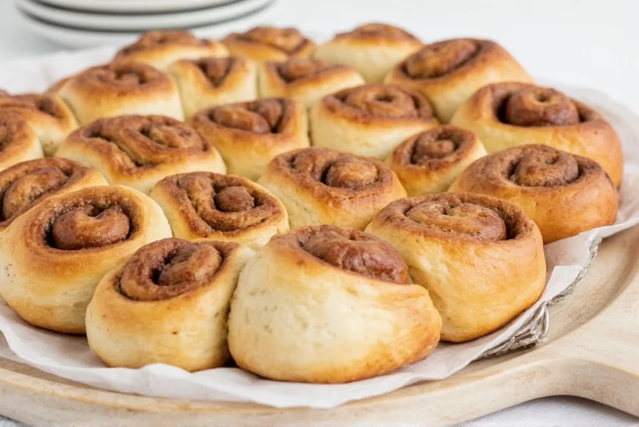 Freshly baked overnight cinnamon rolls with cream cheese frosting