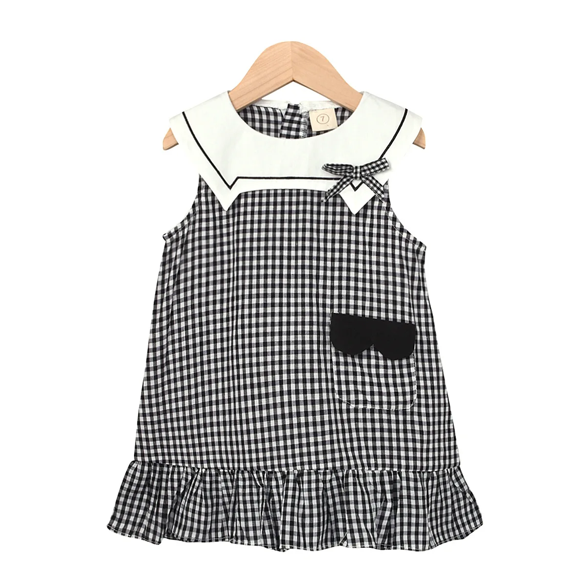

2021 summer new British style plaid sleeveless summer girls' dress