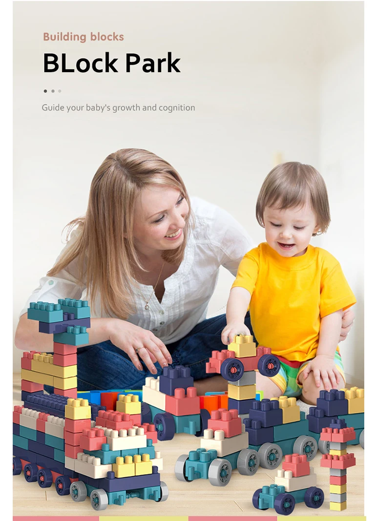 Children--19Pcs-Kid-Educational-Plastic-Building-Blocks Bricks Toy 