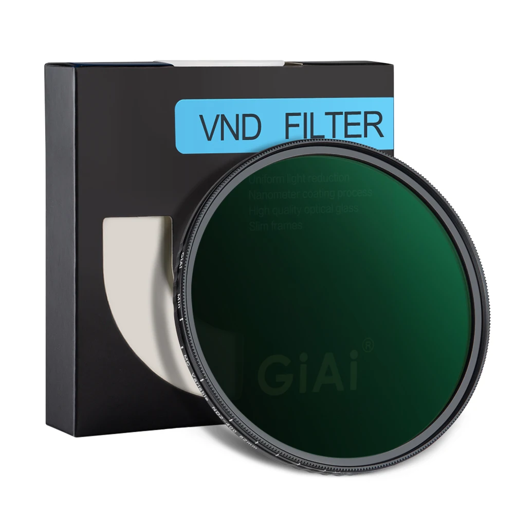 

ND2-400 Variable ND Filter Camera Lens ND Filter 40.5mm 49mm 52mm 55mm 58mm 62mm 67mm 72mm 77mm 82mm