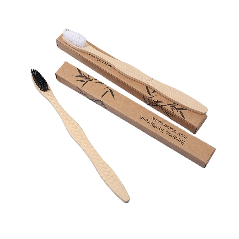 

Ready to ship bamboo toothbrush wholesale biodegradable tooth brush, Natural