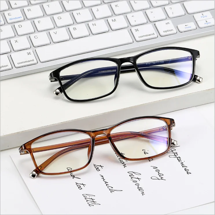 

China manufacturers business unisex square tr90 anti blue light glasses