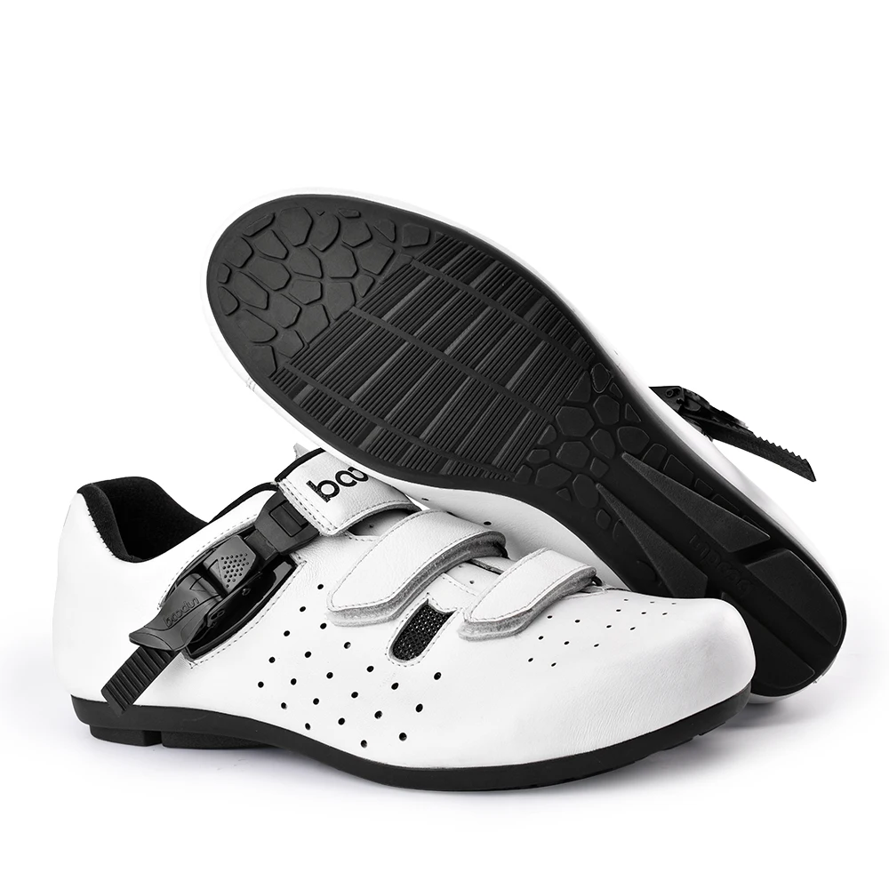 

BD1385 Custom Indoor Spinning Bike Road Cycling Shoe Men Women Breathable Reflective Road Bicycle Shoes, Black ,white