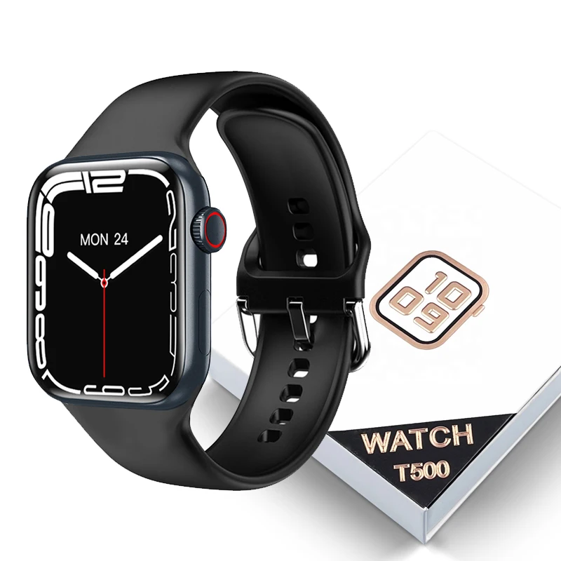 

Factory Price Reloj Smart watch T500 Waterproof touch screen Smartwatch Fitness sleep tracker T500 smart watch Pk HW22 Z36 DZ09