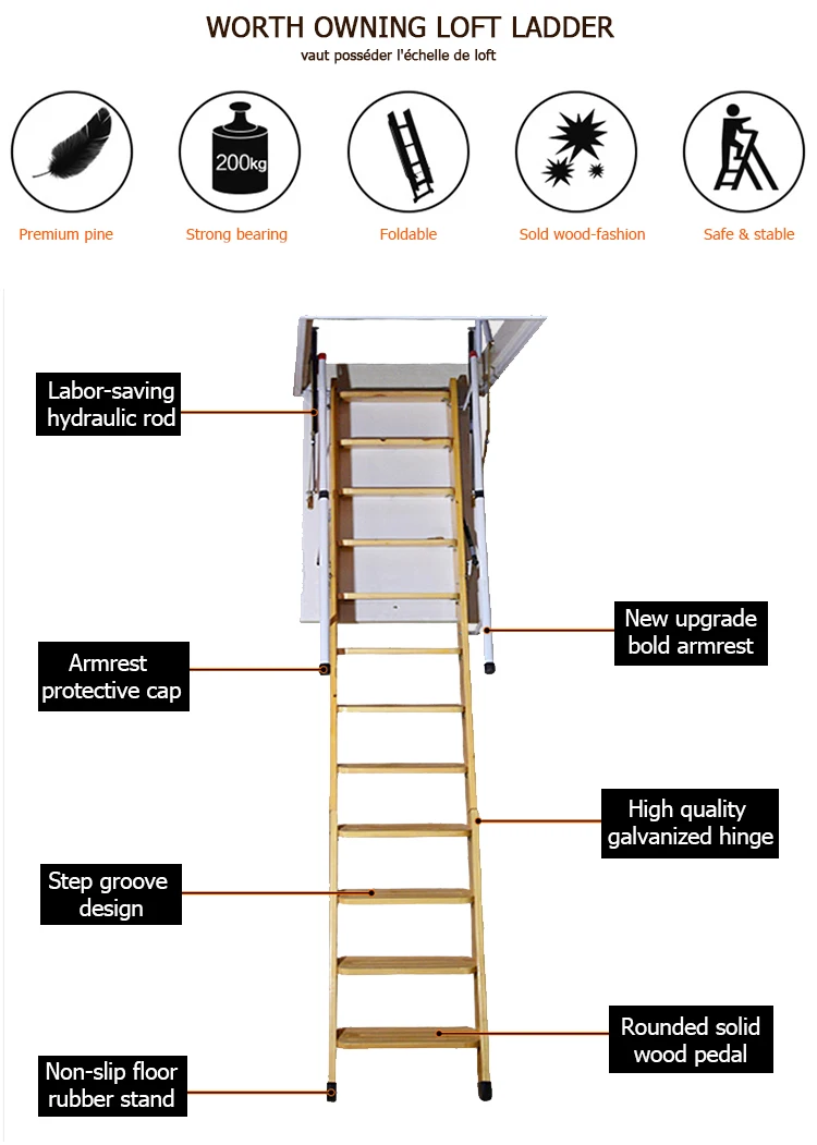 rustic wood ladder
