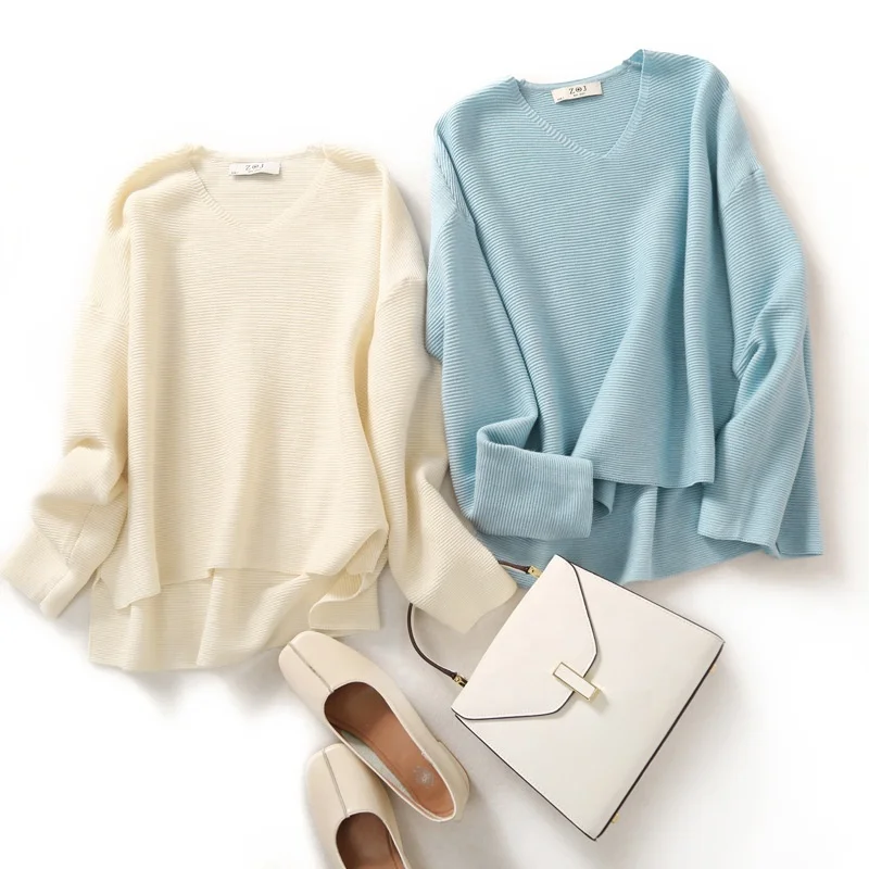 

B23983A High quality wool blended knitwear autumn sweater