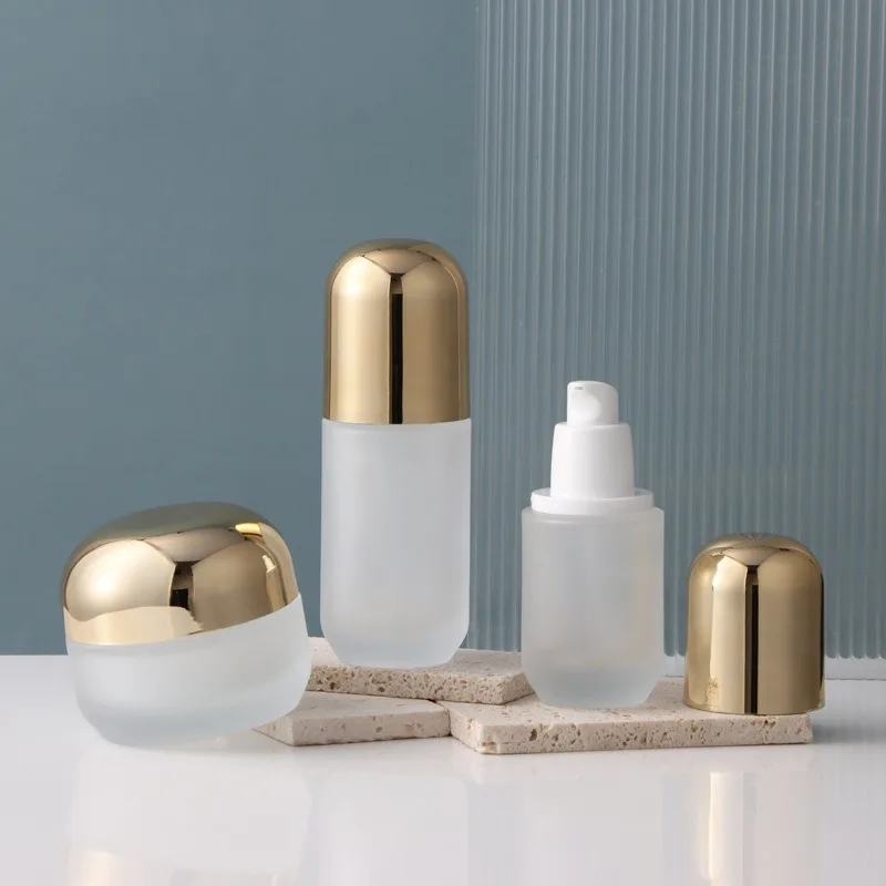 glass pump bottles and jars