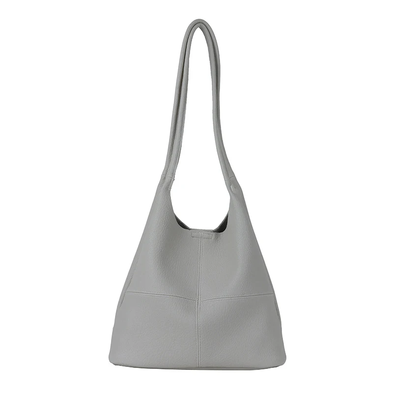 

Large-capacity String Shoulder Strap Shoulder Bag Western Fashion Stitching Underarm Tote Bag Soft Pu Cloth Ladies Hand Bag