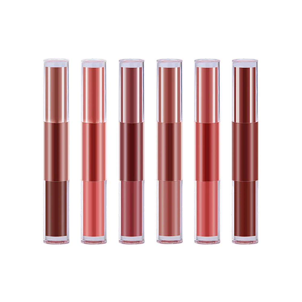 

AKIACO Wholesale double Liquid Lipstick Private Label Lip Gloss Waterproof Vegan Cosmetics