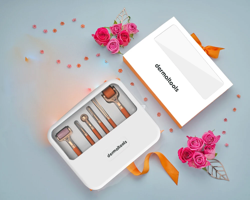 Portable 6 1 Derma & Ice Roller Beauty Tool Kit
