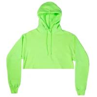 

Men's 100% Cotton Crop Top Neon Lime Green Hoodies