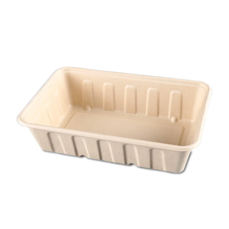 

Reusable Disposable Biodegradable Sugarcane Bagasse Pulp Sushi Packaging Container Food Tray, Black, white, red, green or customized