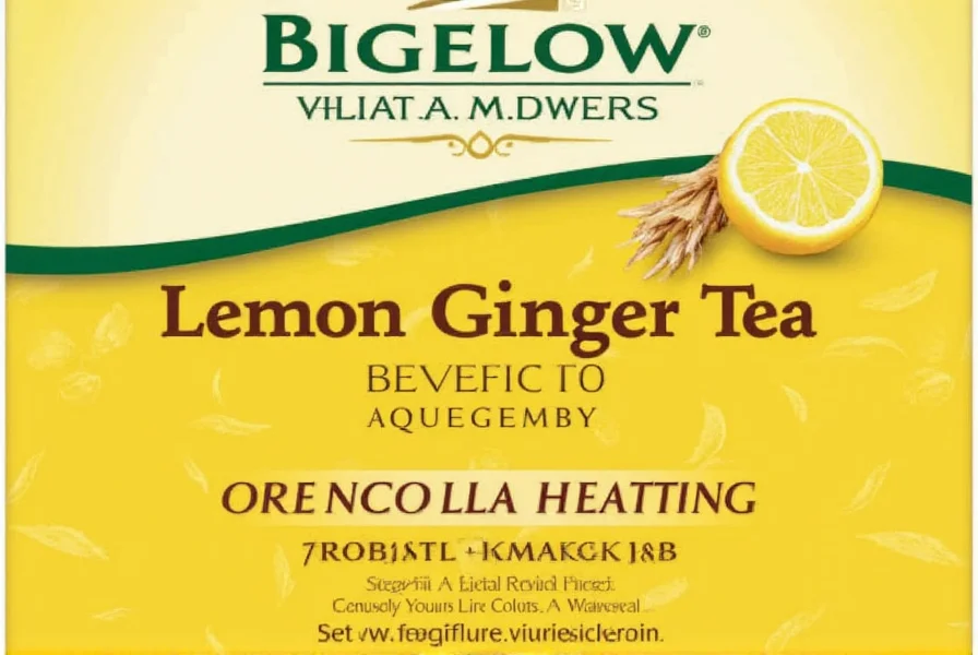Bigelow Lemon Ginger tea boxes stored in airtight container with proper labeling and date