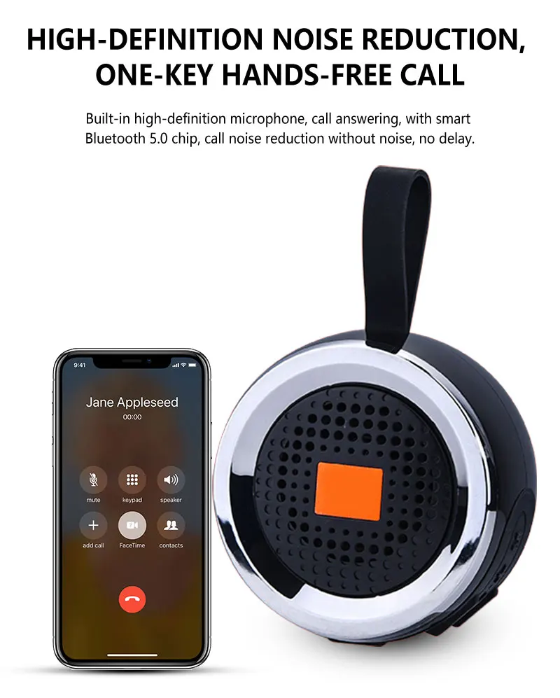 Outdoor Subwoofer Stereo Portable Wireless Bluetooth Speaker FM Radio TF USB MP3 Player - ANKUX.COM
