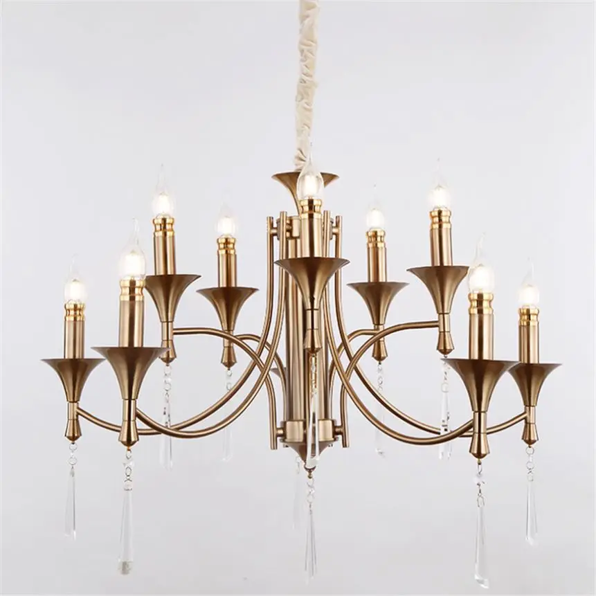 Hotel Lobby Lamp Pendent Chandeliers Light Metal Lighting Silver Pendant Large Led Chandelier