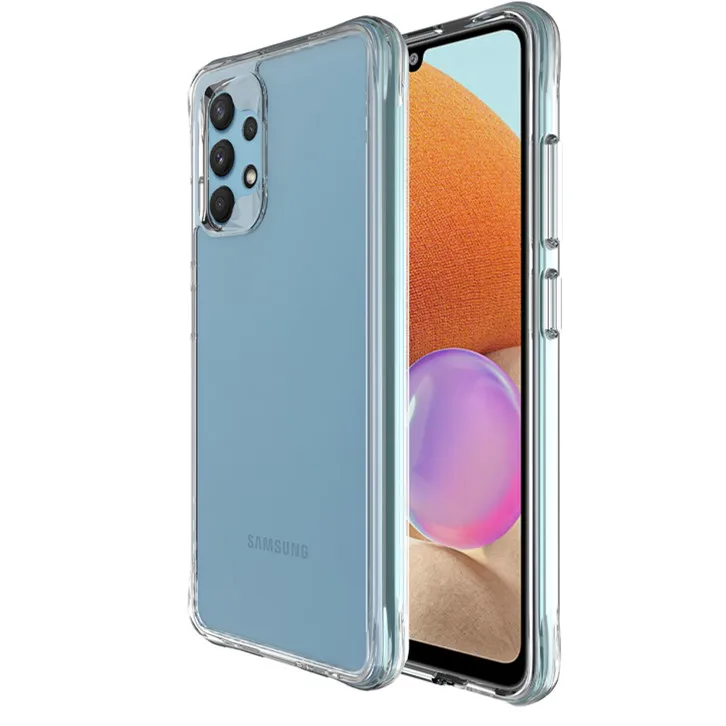 

2021 Best Quantity shockproof clear transparent TPU PC mobile phone case cover for samsung A32 4G