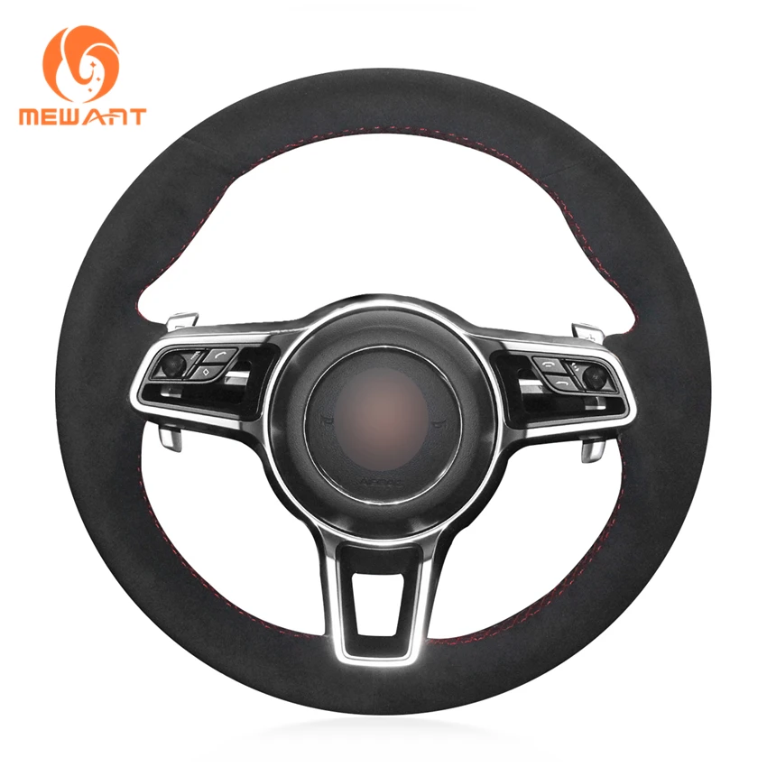 

Custom DIY Hand Sewing Steering Wheel Cover For Porsche